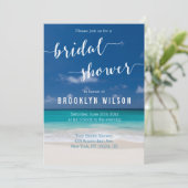 Einladungen zur Calligraphy Beach Bridal (Stehend Vorderseite)