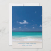 Einladungen zur Calligraphy Beach Bridal (Rückseite)