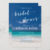 Einladungen zur Calligraphy Beach Bridal (Vorne/Hinten)