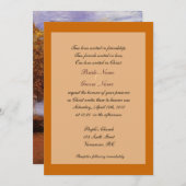 Einladungen zur Christlichen Hochzeit im Herbst vo (Vorne/Hinten)