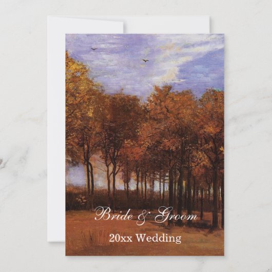 Einladungen zur Christlichen Hochzeit im Herbst vo (Rückseite)