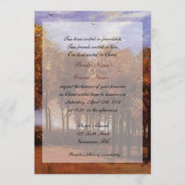 Einladungen zur Christlichen Hochzeit im Herbst vo