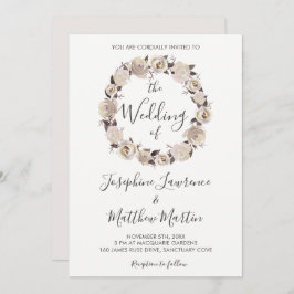 Einladungen zur Creamy Rose Wreath Wedding