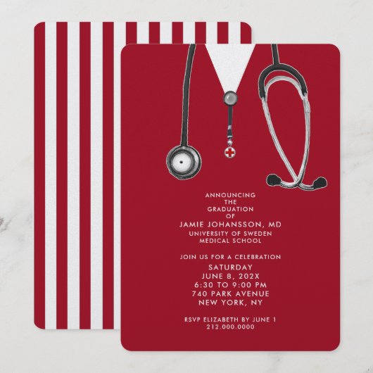 Einladungen zur Doktorand (Vorne/Hinten)
