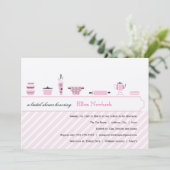 Einladungen zur Dusche in Rosa (Stehend Vorderseite)