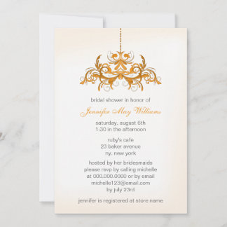 Einladungen zur Dusche Orange Bridal
