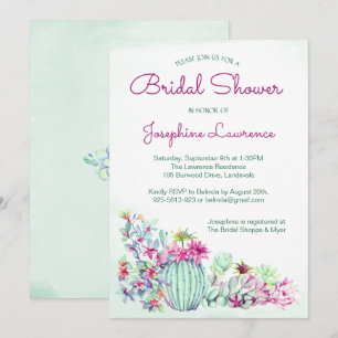 Einladungen zur Dusche von Cactus Bridal