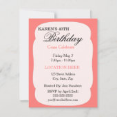 Einladungen zur einfachen Korallengeburt (Vorderseite)