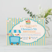 Einladungen zur Eiscreme Social Birthday Party (Stehend Vorderseite)