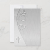 Einladungen zur eleganten White First Communion (Rückseite)