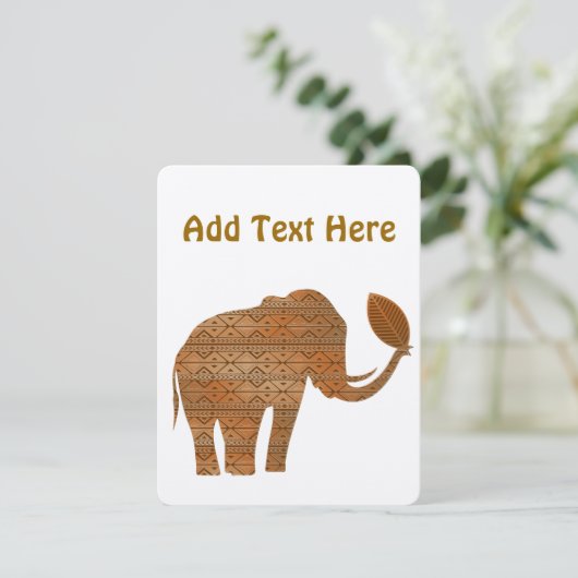 Einladungen zur Elephant Stamm-Umweltwüste (Stehend Vorderseite)