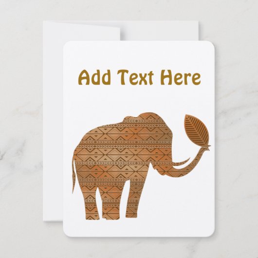 Einladungen zur Elephant Stamm-Umweltwüste (Vorderseite)