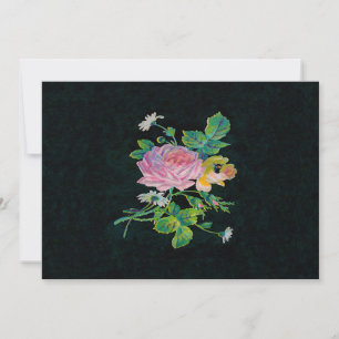 Einladungen zur englischen Rose Black Pink Wedding