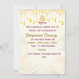 Einladungen zur Feier Grihapravesh