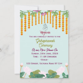 Einladungen zur Feier Grihapravesh