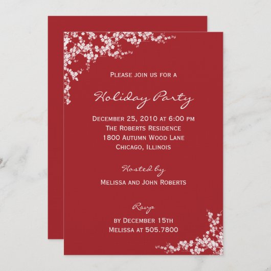 Einladungen zur Feierlichkeit im Urlaub (Vorne/Hinten)