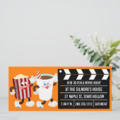 Einladungen zur Filmnacht (Orange) (Stehend Vorderseite)