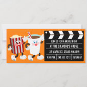 Einladungen zur Filmnacht (Orange) (Vorderseite)