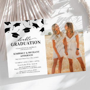 Einladungen zur Foto Double Graduation Party