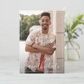 Einladungen zur Foto Graduation Party (Stehend Vorderseite)