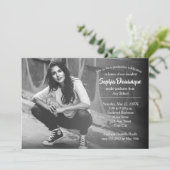 Einladungen zur Foto Graduation Party (Stehend Vorderseite)