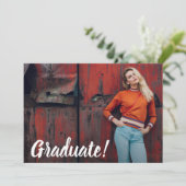 Einladungen zur Foto Graduation Party (Stehend Vorderseite)