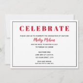 Einladungen zur Foto-Graduierungspartei (Rückseite)