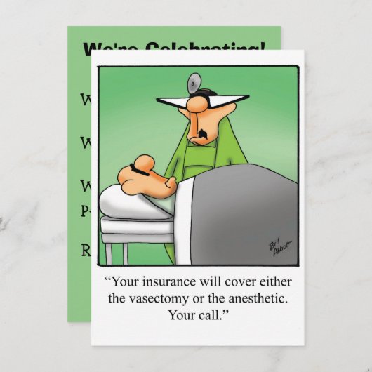 Einladungen zur Funny Medical School Graduation Pa (Vorne/Hinten)