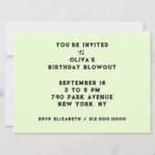 Einladungen zur Geburtstagsfeier von Girl's Dragon (Rückseite)