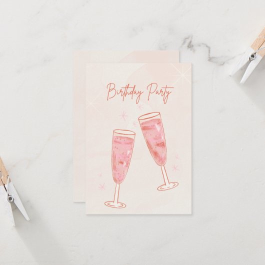 Einladungen zur Geburtstagspartei (Vorderseite/Rückseite Beispiel)