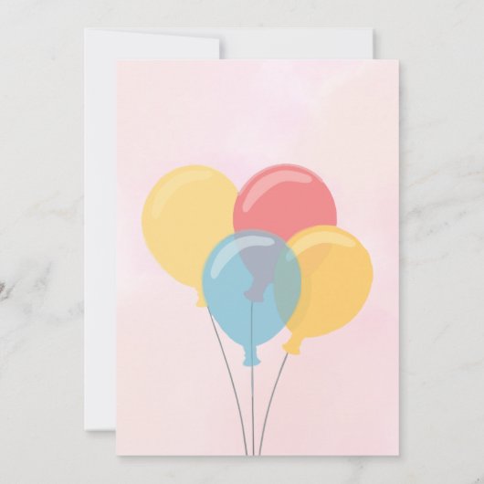 Einladungen zur Geburtstagspartei (Rückseite)