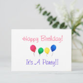 Einladungen zur Geburtstagspartei (Stehend Vorderseite)