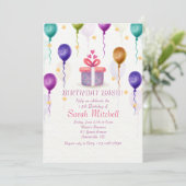 Einladungen zur Geburtstagspartei (Stehend Vorderseite)