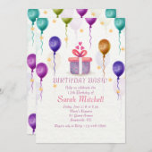 Einladungen zur Geburtstagspartei (Vorne/Hinten)