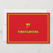 Einladungen zur Geburtstagspartei des Feuerwehrman (Rückseite)