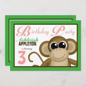 Einladungen zur Geburtstagspartei des niedlichen A (Vorne/Hinten)