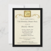 Einladungen zur Geburtstagspartei - formales Monog (Rückseite)