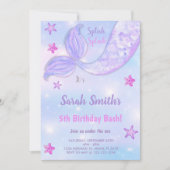 Einladungen zur Geburtstagspartei im Meer (Vorderseite)