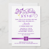 Einladungen zur Geburtstagspartei - mit Monogramm (Rückseite)