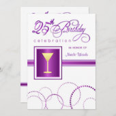 Einladungen zur Geburtstagspartei - mit Monogramm (Vorne/Hinten)