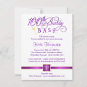 Einladungen zur Geburtstagspartei - mit Monogramm (Rückseite)