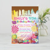 Einladungen zur Geburtstagspartei von Candy Süßigk (Stehend Vorderseite)