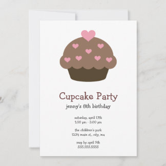 Einladungen zur Geburtstagspartei von Cupcake