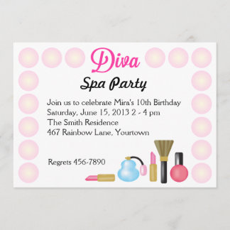 Einladungen zur Geburtstagspartei von Diva Wellnes