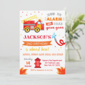 Einladungen zur Geburtstagspartei von Fireruck (Stehend Vorderseite)