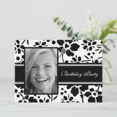 Einladungen zur Geburtstagspartei von Foto (Stehend Vorderseite)