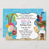 Einladungen zur Geburtstagspartei von Mermaid und  (Vorne/Hinten)