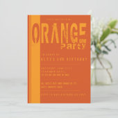 Einladungen zur Geburtstagspartei von Orange (Stehend Vorderseite)