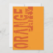Einladungen zur Geburtstagspartei von Orange (Rückseite)