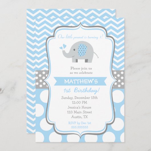 Einladungen zur Geburtstagsparty (Vorne/Hinten)